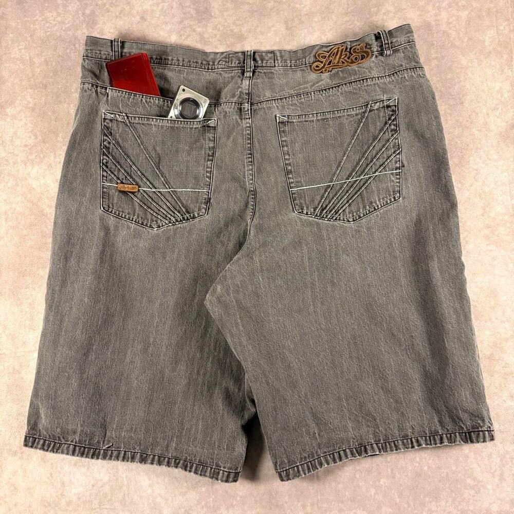 vintage y2k akademiks baggy double pocket jean shorts
